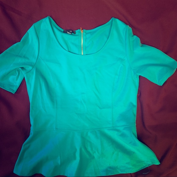 Alfani Tops - Teal peplum top, size medium